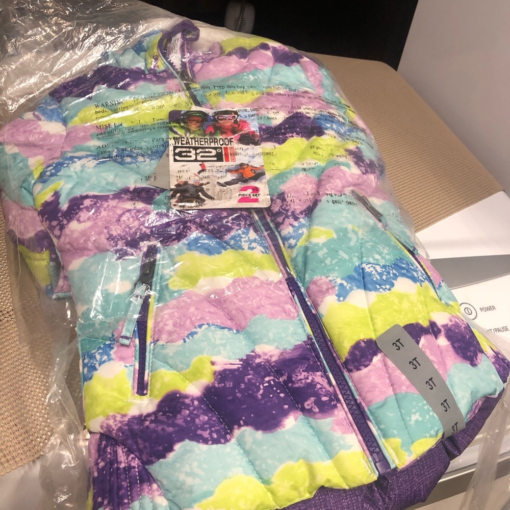 GRILS 2/piece set jacket with coordinating bib pan